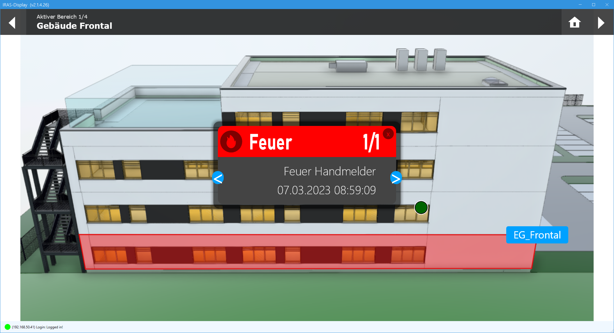 Gebäude Frontal Event